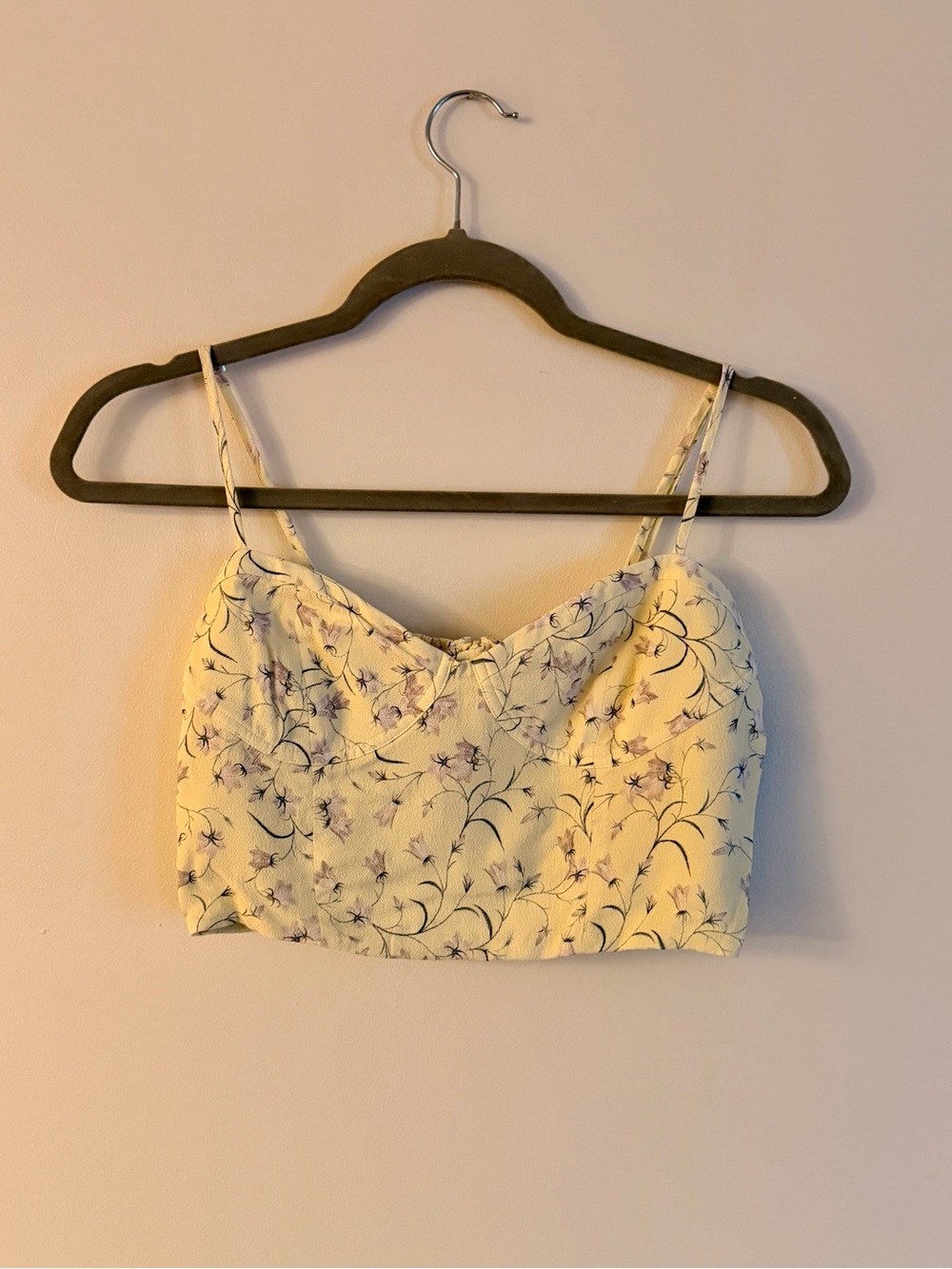 Sunday Best Yellow Floral Cami Crop Top